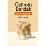 adornazzle Üzümlü Cam Bardak, Boncuk Şekilli Borosilikat Cam, Sunum İçin Premium Model
