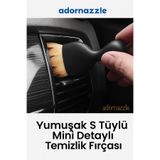 adornazzle Yumuşak S Tüylü Mini Detaylı Temizlik Fırçası, Araç Oto Temizleme Fırçası, Klima Fırçası