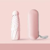 Adornist Özel Kılıflı UV korumalı Portatif Kapsül Şemsiye - Özel Taşıma Kılıfı ve Koruyucu Plastik Kılıfı Dahil - Pembe - Toz Pembe