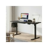 adornist - Yüksekliği Ayarlanabilir Ergonomik Bilgisayar & Çalışma Masası - Tek Motorlu (2 Hafızalı) (Siyah, 160 * 60)