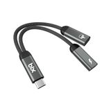 Adp-13 Type-C - Çift Type-C Dönüştürücü, Kulaklık ve 15W Hızlı Şarj, iPhone Uyumlu - Çok Renkli