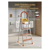 ADR 4 Basamaklı Profesyonel Ev Tipi Alüminyum Merdiven 150 kg Taşıma Kapasitesi