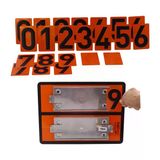 Adr 40X30 Cm Manuel Değiştirilebilir Tehlikeli Madde Uyarı Levhası Çoklu Rakam 0-9 Arası Rakamlar