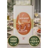 Adramit Yemeklik Natürel Sızma Zeytinyağı 5 L Teneke | 2025-2026 Hasadı Filtresiz - 5 lt
