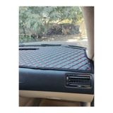 adrass Vw Bora 1999-2005 Uyumlu Kapitone Göğüs Örtüsü Torpido Halısı Siyah Zemin Kırmızı Ip