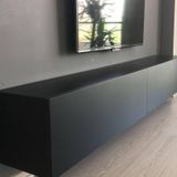 Adresan Tv Ünitesi & Tv Sehpası 200 Cm Soft Siyah Mdf