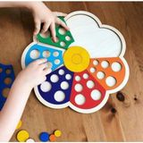 ADS TOYS Ahşap Eğitici Çiçek Puzzle Oyuncak (52 Parça) - Çok Renkli