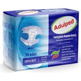 Adulped Emici Külot Hasta Bezi - Yüksek Emicili Hasta ve Yetişkin Bezi Medium 30'lu Paket