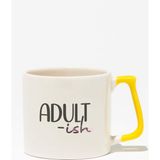 "adult-Ish" Yetişkin Gibi Sarkastik Arkadaşa Sevgiliye Doğum Günü Hediye Sarı Kulplu Kupa Bardak
