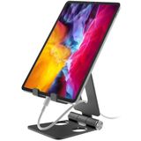 Aduro U-Rise XL Ayarlanabilir Alüminyum Tablet Standı iPad Tutucu Katlanabilir Telefon Standı iPhone iPad Pro 11, 9.7, 10.5 Air Mini 4 3 2, Nexus, Tab, E-Reader (4-12 inç) ile Uyumlu Siyah