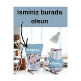 ADUŞKA Home Asansörlü Kalem Kutusu (Kişiye Özel İsim Yazılan) ( Ayakta Durabilen Teleskopik ) (KEDİLİ)