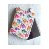 ADUŞKA Home Kapitone Kitap Kılılfı / Tablet Çantası (29cmx22cm) (Renkli Ağaç desenli)