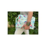 ADUŞKA Su Geçirmez Iç Astarlı Clutch Çanta, Makyaj Çantası ( şal desen)