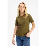 Adv Regular Fit Olıve Yeşili Kadın T-shırt