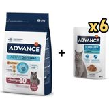 Advance Kısırlaştırılmış +10 Yaşlı Kedi Maması 1,5 kg + 6 Adet Advance Morina Balıklı Kısır Kedi Pouch Yaş Maması 85 gr