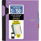 Advance Spiral Defter + Çalışma Uygulaması, 3 Konu, Kolej Çizgili Kağıt, 8-1/2 x 11, 150 Yapr - Çok Renkli - Genel