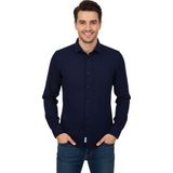 Advante Erkek Kışlık Silim Fit Kaşkorse Dokuma Gömlek BGL-ST04935 - Lacivert