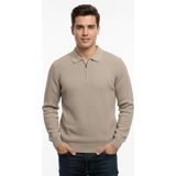 Advante Erkek Regular Fit Polo Yaka Petek Triko Kazak BGL-ST04825 - Bej - 2XL