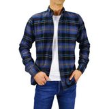 Advante Erkek Silim Fit Ekose Oduncu Gömlek BGL-ST01711 - İndigo