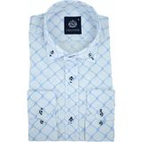 Advante Erkek Silim Fitt Çizgi Kareli Uzun Kol Gömlek BGL-ST02981 - 2XL - Mavi