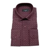 Advante Erkek Slim Fit Puantiyeli Gömlek 000144 Bordo-s