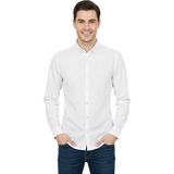 Advante Erkek Spor Slim Fit Uzun Kol Petek Dokulu Gömlek BGL-ST04823 - Beyaz