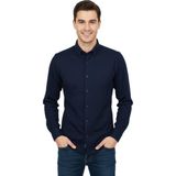 Advante Erkek Spor Slim Fit Uzun Kol Petek Dokulu Gömlek BGL-ST04823 - Lacivert