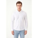 Advante Erkek Spor Slim Fit Uzun Kol Petek Dokulu Gömlek BGL-ST05483 - Beyaz