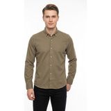 Advante Erkek Spor Slim Fit Uzun Kol Petek Dokulu Gömlek BGL-ST05483 - Vizon