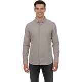 Advante Erkek Spor Slim Fit Uzun Kol Petek Fitilli Gömlek BGL-ST04824 - Bej - XL