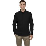 Advante Erkek Spor Slim Fit Uzun Kol Petek Fitilli Gömlek BGL-ST04824 - Siyah