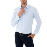 Advante Slim Fit Pamuk Saten Erkek Gömlek BUZ MAVİ XL