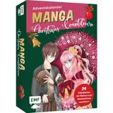 Adventskalender-Kartenset: Manga Christmas Countdown: Mit 24 Türchen – 24 Motive malen | Einfache Schritt-für-Schritt-Anleitungen und Profi-Wissen für deine Weihnachtszeit | Grundlagenteil im Booklet