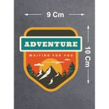 Adventure Kamp Dag Sticker - Araba Oto Motosiklet Karavan Cam Sticker - 00118 10X9 Cm
