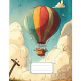 Adventure Sky Balloon Notebook for Teens: Cute Aesthetic Hot Air Balloon Journal for High School Students | Wide Ruled Composition Notebook for Notes, Writing & School