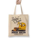 Adventure Time Bacon Pancakes Bez Çanta Uzun Saplı - Açık Bej - 40 X 40