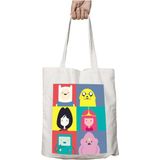 Adventure Time Karakterler Iki Tarafı Kalıcı Baskılı Yıkanabilir Okul Plaj Omuz Bez Çantası