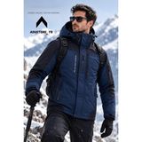 advstore.tr Erkek Termal Kar Mont -30C Kadar Koruma Sağlar Su Geçirmez - Lacivert - 3XL