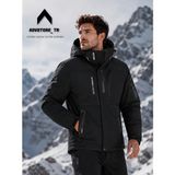 advstore.tr Erkek Termal Kar Mont -30C Kadar Koruma Sağlar Su Geçirmez - Siyah - 2XL