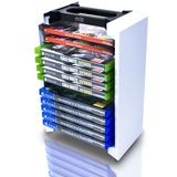 ADZ Oyun Depolama Kulesi – Evrensel Video Oyunu Depolama – 12 Oyun veya Blu-Ray Diskleri Depolar – PS4, PS5, Xbox One, Xbox Series X/S, Nintendo Switch Oyunları ve Blu-Ray Diskler için Oyun Tutucu Rafı