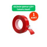 AE Market Çift Taraflı Montaj Bandı - Güçlü Yapıştırıcı Çift Taraflı Bant