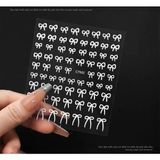 Aeç Tasarım Beyaz Fiyonk Tırnak Süsleme Stickerı Nail Art Süslemeleri