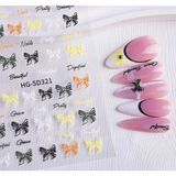 Aeç Tasarım Pastel Kurdele Tırnak Süsleme Stickerı Nail Art Süslemeleri