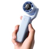 Aecooly Ultra Cep Taşınabilir El Turbo Fan, 5 Dişli Jet Force Hava Akımı | 15 Çalışma Saatine kadar, USB Şarj Edilebilir Kişisel Pille Çalışan Mini Fan, Seyahat/Dış Mekan/Tatil/Konserler için -Mavi