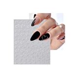 AEÇTASARIM Gümüş Kalp Çerçeve Tırnak Süsleme Stickerı, Nail Art Süslemeleri
