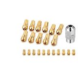 AEE® 11 Parça Pirinç Mandren Pens Seti 0,5–3,2 mm, Gravür ve Mini Matkap İçin Koleç Mandren Uçları, Döner Alet ve Elektrikli El Aletleri İçin