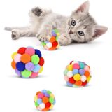 AEE® 2 Adet Çıngıraklı Zilli Peluş Kedi Topu 7 cm – Büyük Boy Sesli Kedi Oyuncağı, Dayanıklı Yumuşak Toplar, Enerji Atıcı İnteraktif Oyun Topu El Yapımı