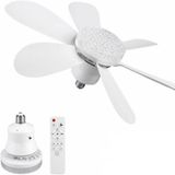 AEE® 2’si 1 Arada Tavan Vantilatör & Avize Lamba 52 cm Kumandalı | 6 Kanat | 3 Kademe Hız | Beyaz-Sarı-Doğal Işık | Sinek Kovucu