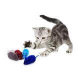 AEE® 4'lü Set Sesli Fare Kedi Oyuncağı Renkli ve Eğlenceli Kedi Av Oyuncakları