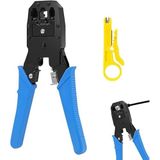 AEE® 4’ü 1 Arada CAT5 RJ45 RJ11 RJ12 Ağ Kablo Sıkma ve Soyma Pensesi + Kablo Sıyırıcı Seti | Network Crimping Tool – Telefon ve Ethernet Jak Çakma Aracı